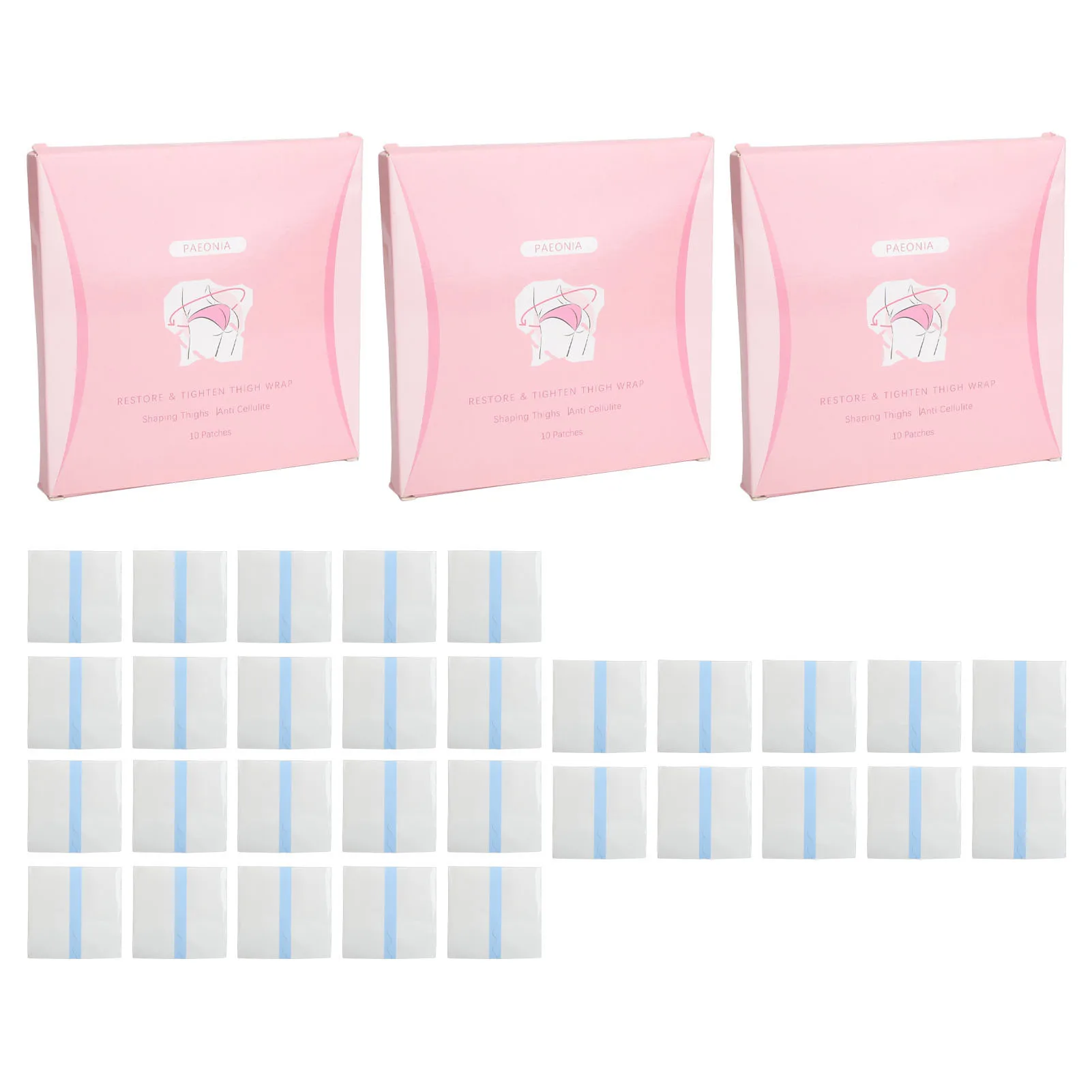 3packs 30pcs Thigh Lift Tape Firming Slimming Leg Patches Anti Cellulite Fat Burn Prevent Skin Flabby Sagging Body Shape