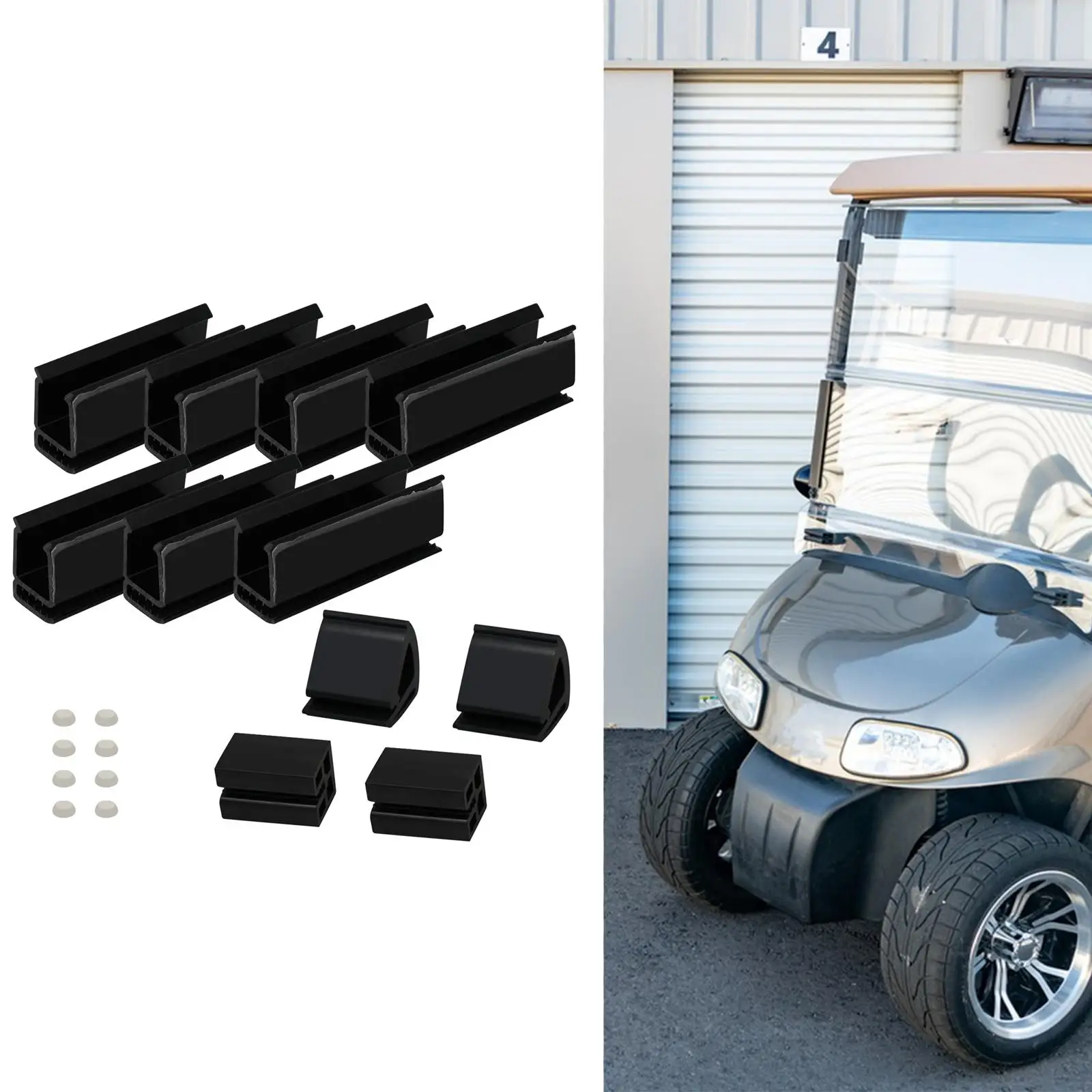 

Golf Cart Windshield Clip Easy to Install Repair Parts Sturdy Golf Cart Accessory Window Sash Holder Golf Club Car Accessories