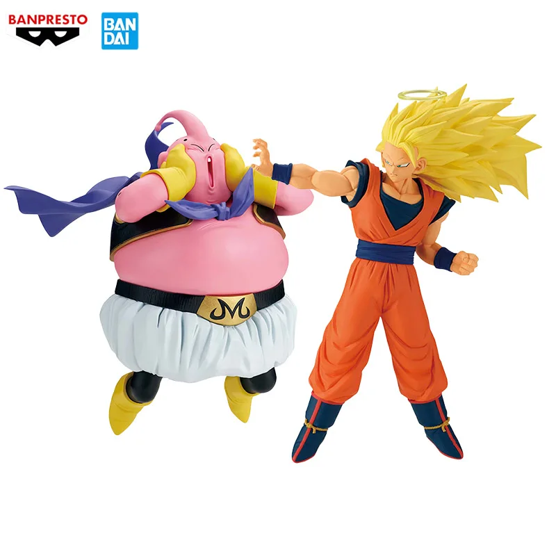 

In Stock Original Banpresto Match Makers Dragon Ball Z Son Goku SSJ3 Majin Buu (Fat) Anime Figure PVC Model Collectible Toys
