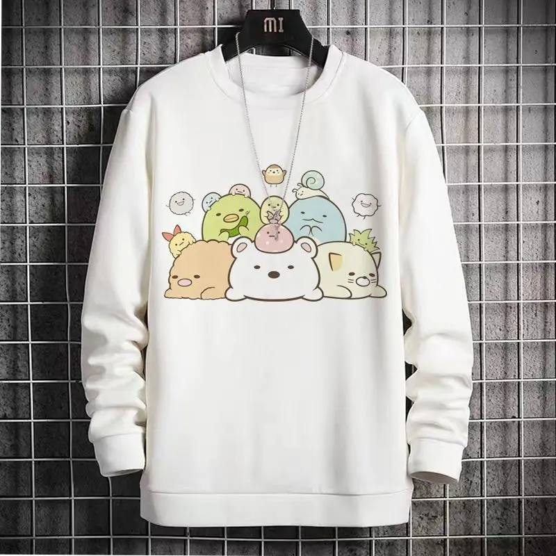 

Anime Game Corner Creature Crewneck Sweatshirt White Panda Cat Penguin Cartoon Cute Youth Fleece Winter Clothes