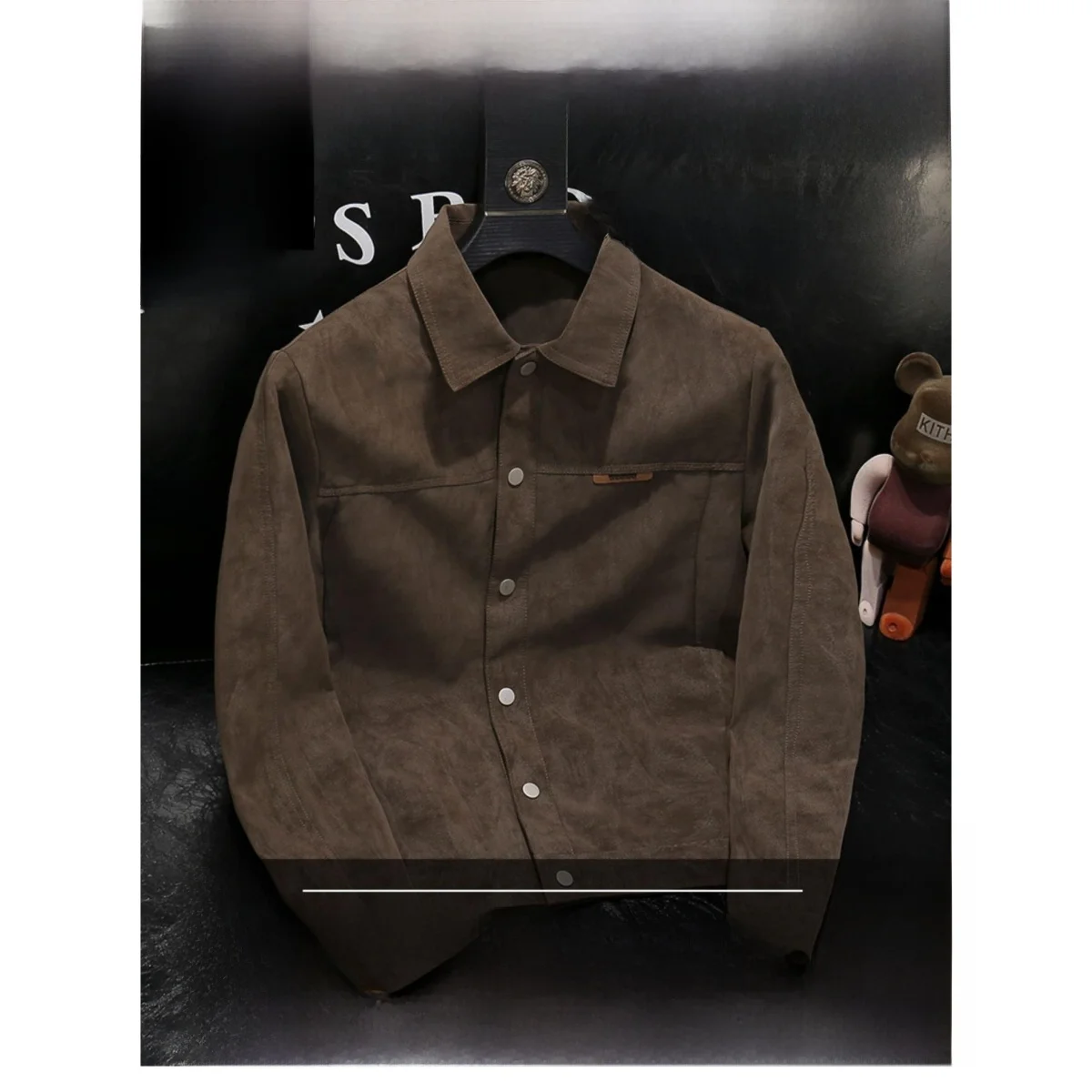 

Spring Autumn Men's Jaet 2025 New Sle Haome Trendy High-End Suede Korean Version Color Outerwear
