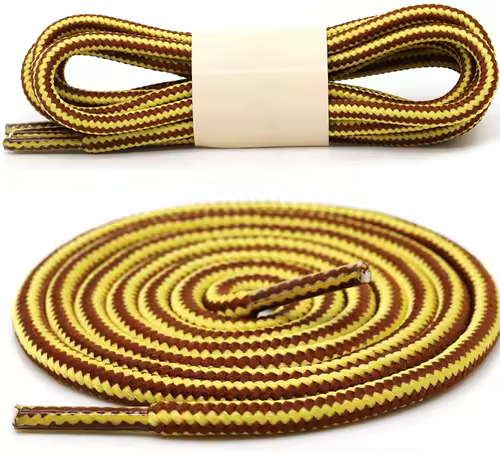 1 Pair 18 Colors Striped Double Color Shoe laces Round Outdoor Sneakers Shoelaces Cotton Boots Shoelace 70CM 90CM 120CM 150CM - Image 3