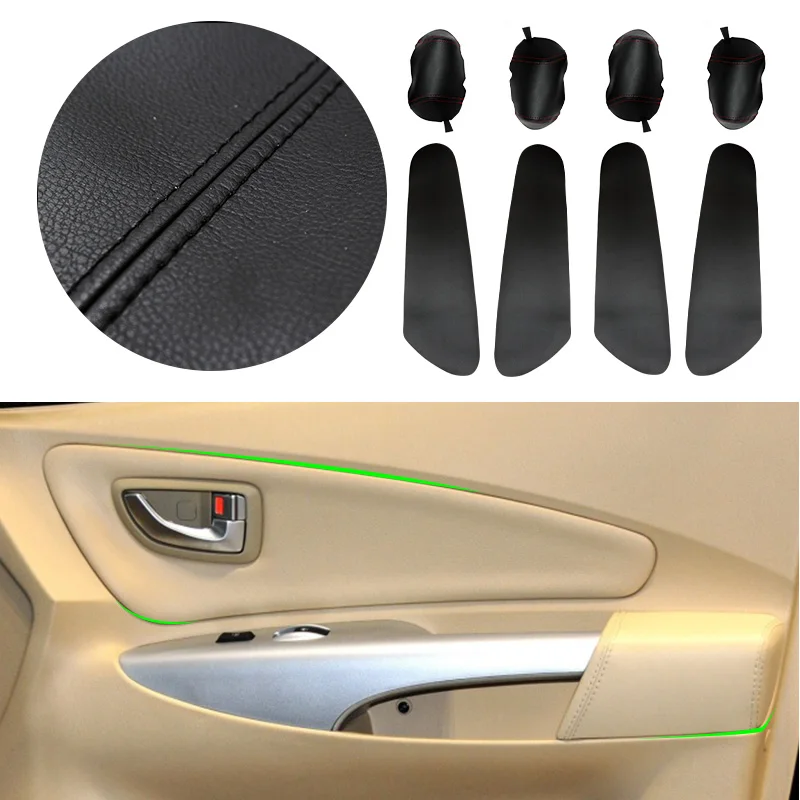 For Hyundai Tucson 2006 2007 2008 2009 2010 2011 2012 2013 Car Microfiber Leather Interior Door Armrest Panel Cover Trim