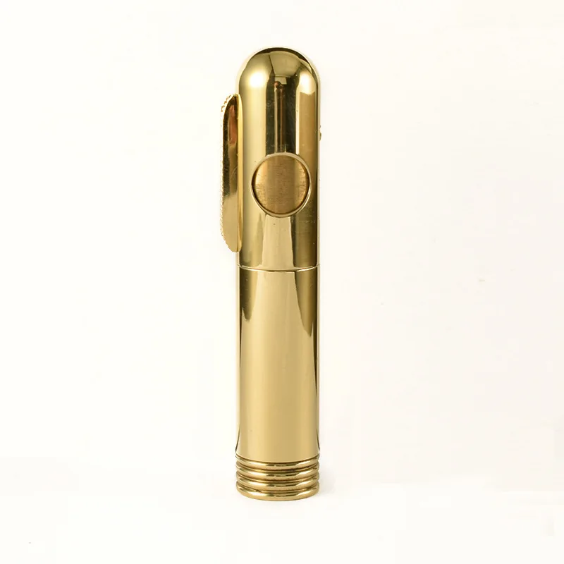 Chief Slim Brass Lighter Creative Slide Ignition Metal Gasoline Lighter Refuelable Vintage Classic Lighter 85mm * 22mm 83g