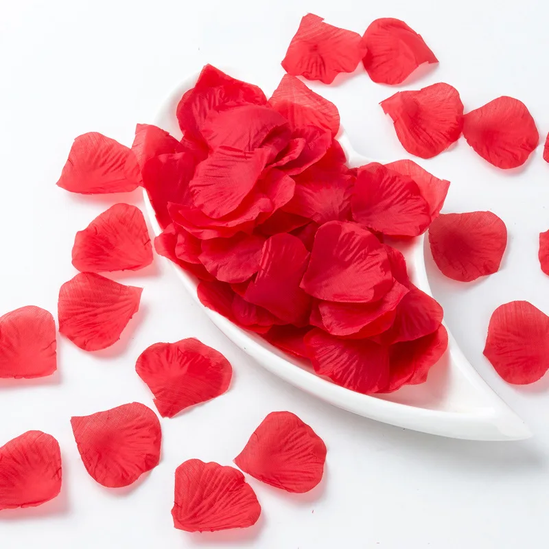 500/1000 Pieces Silk Artificial Rose Petals Artificial Flowers Fake Petal for Valentine Day Wedding Party Decoration DIY Flowers