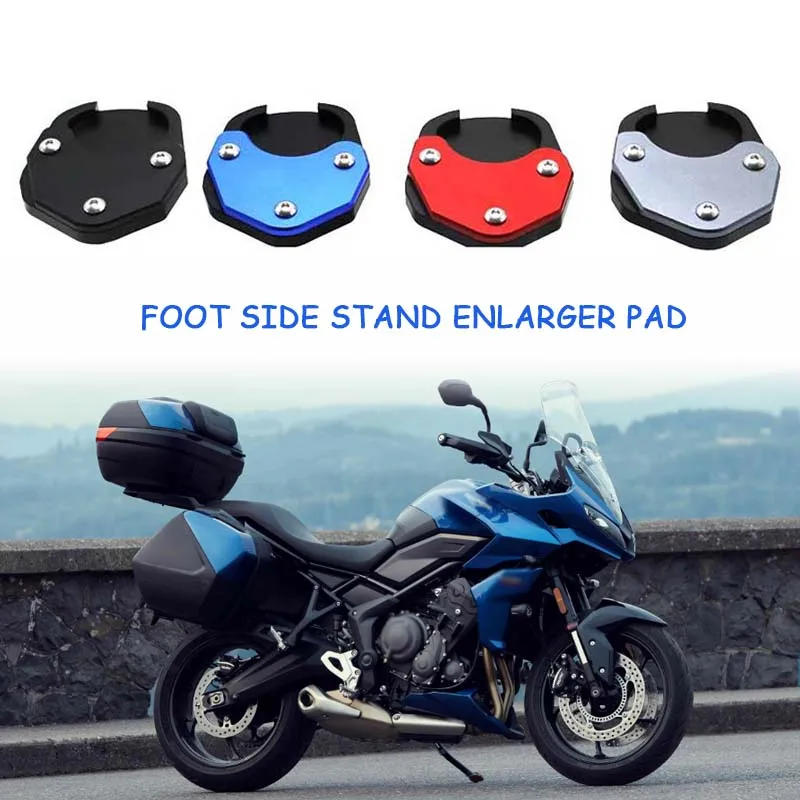 Tiger660 Motorcycle Aluminium Kickstand Foot Side Stand Extension Pad Support Plate Enlarge Fit For Tiger Sport 660 2022 2023