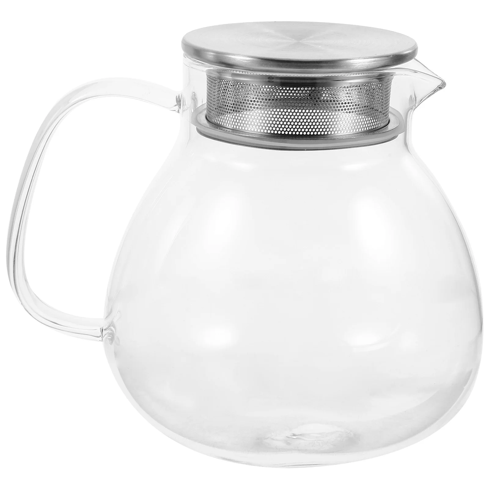

1Set Glass Teapot 1000ml Wear-Resistant Thermal Shock Resistant Clear Home Office Tea Accessory Scratchproof Dishwasher