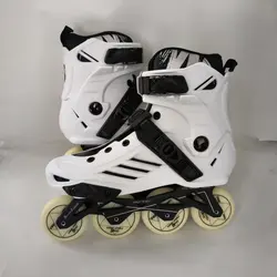 Promoting Slalom Inline Skates 42-44 For Foot Length 26-27cm 76-80-80-76mm Wheels 88A Roller Skating Shoes Sliding Free Patines