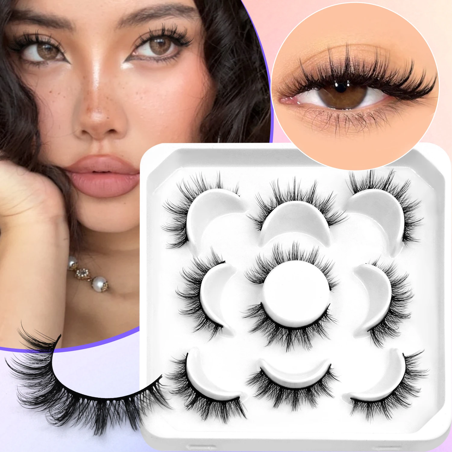 ขนตาปลอมเวลทรินาย แบบมังงะ ทรงแคทอาย ขนตาแหลม งอนแบบซี ขนตาบางเบา ดูเป็นธรรมชาติ สำหรับแต่งหน้า