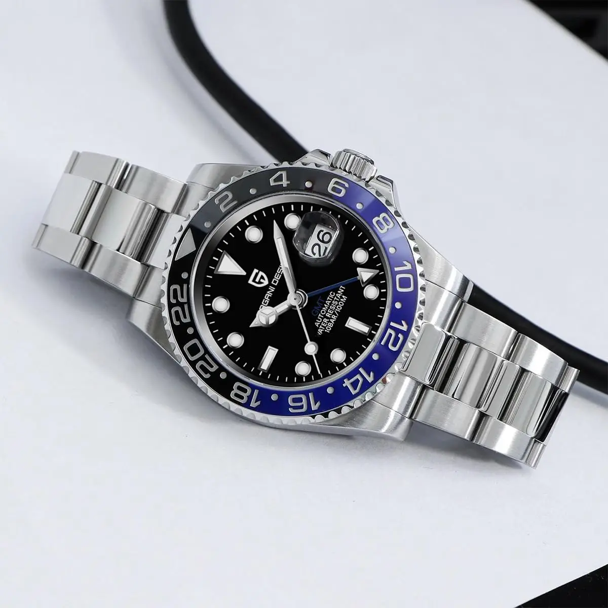 New 2026 PAGANI DESIGN GMT Automatic Wristwatch Stainless Steel 100M Waterproof Men Watch Top Brand 40mm Mechanical Watch Men