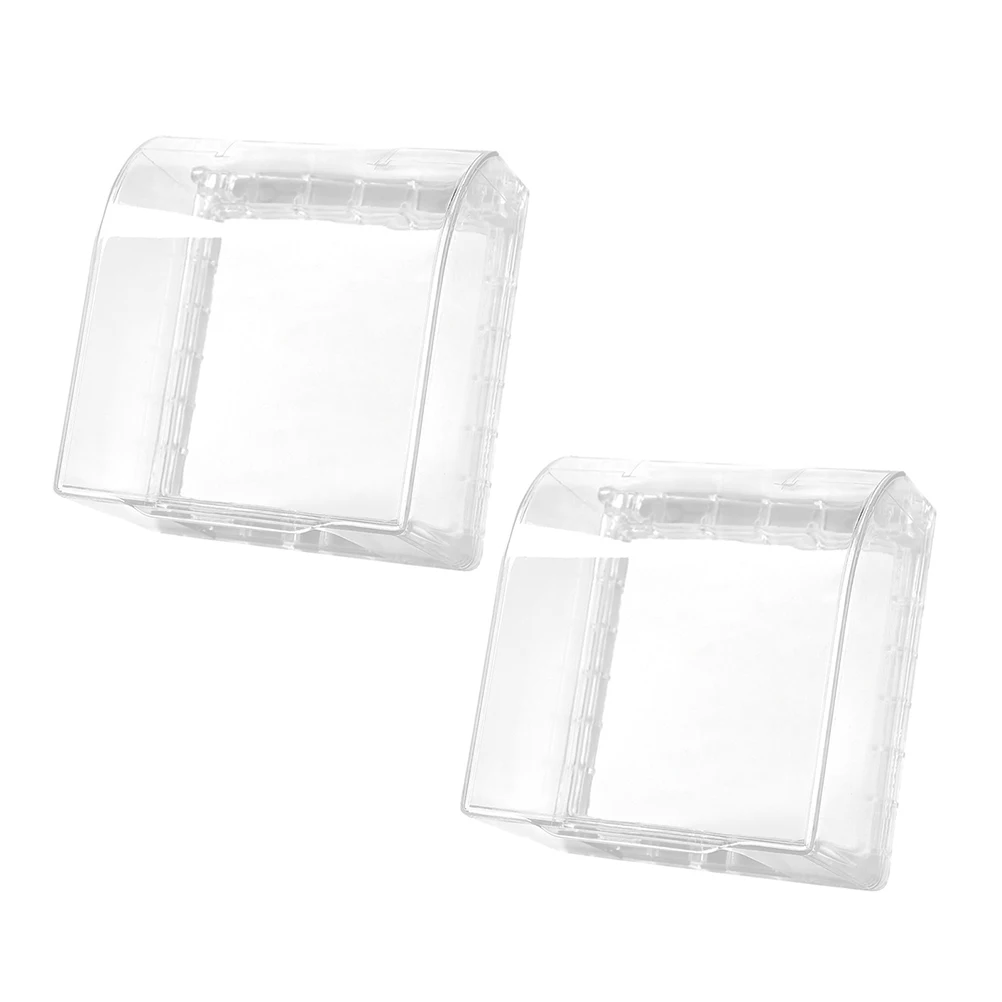 

2pcs 86Type Waterproof Cover Socket Protector Transparent Bathroom Dustproof Insectproof ABS Material Long Use
