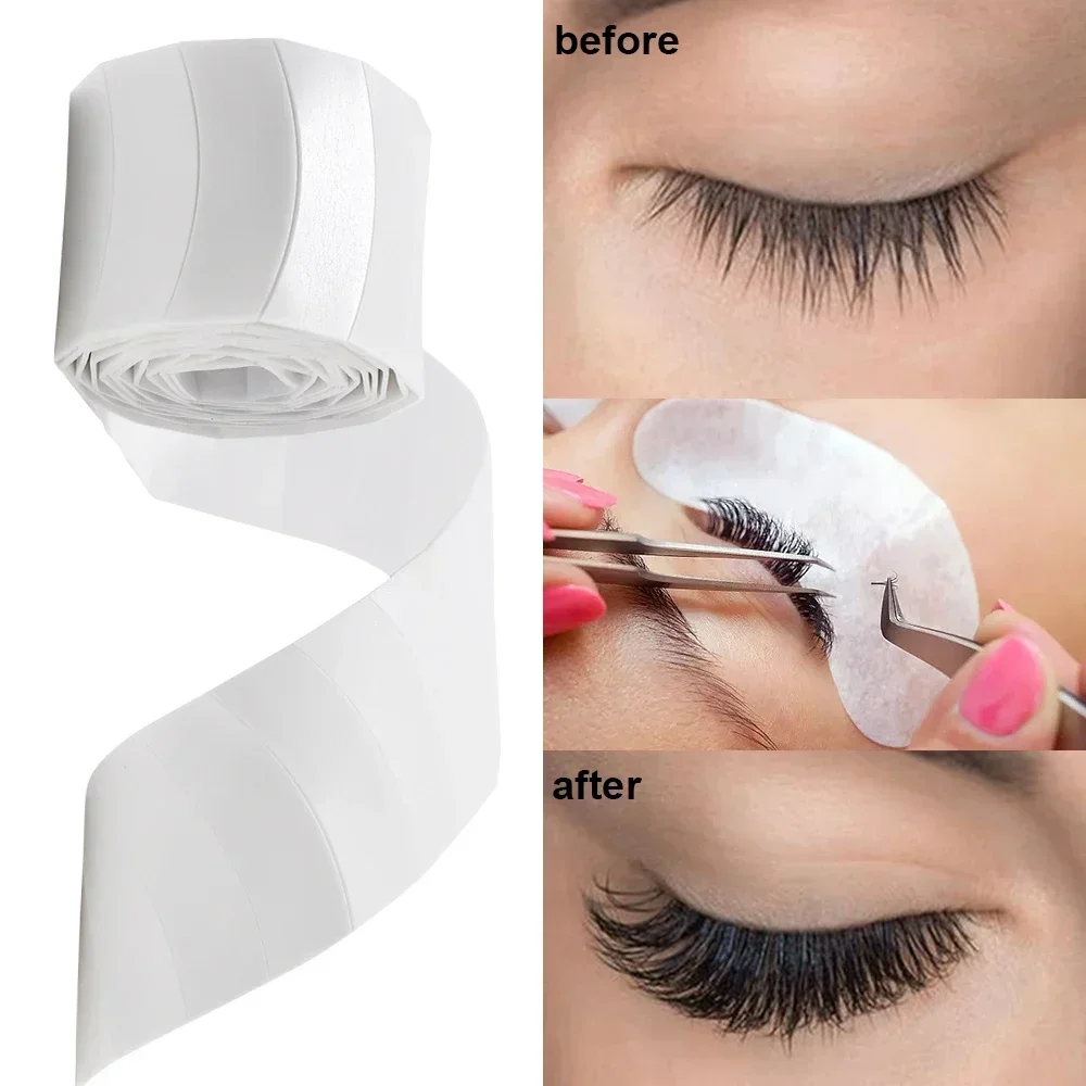 Descartável Pestana Falsa Eye Patch, Protetor De Maquiagem Dos Olhos, Sob Eye Pads, Papel Adesivo Enxertando Profissional, 1 Rolo