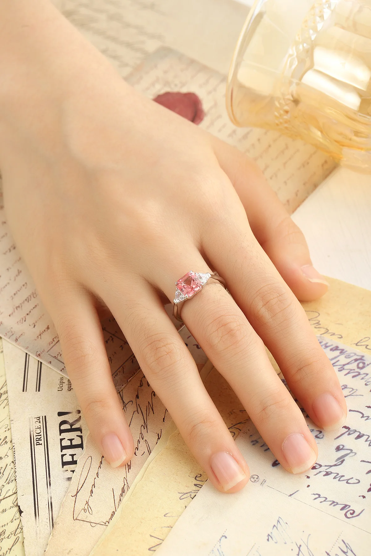 New Trendy Luxury Lab Grown Emerald Rings for Women Accessories Sterling Silver 925 Fashion Ring for Anniversary Custom view 6