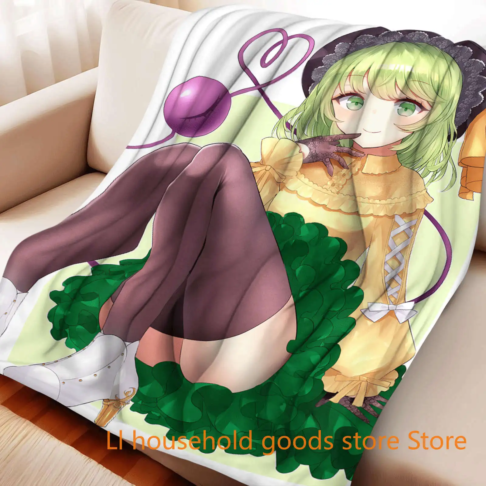 

Anime DATE A LIVE Blanket Flannel Throw Blankets Summer Air Conditioning Portable Ultra-Soft Warm Bedsprea