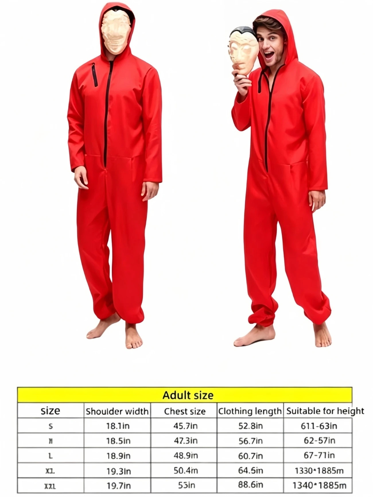 Men Women Red Hooded Full Body - Women'S Red Formal Wear recension och pris