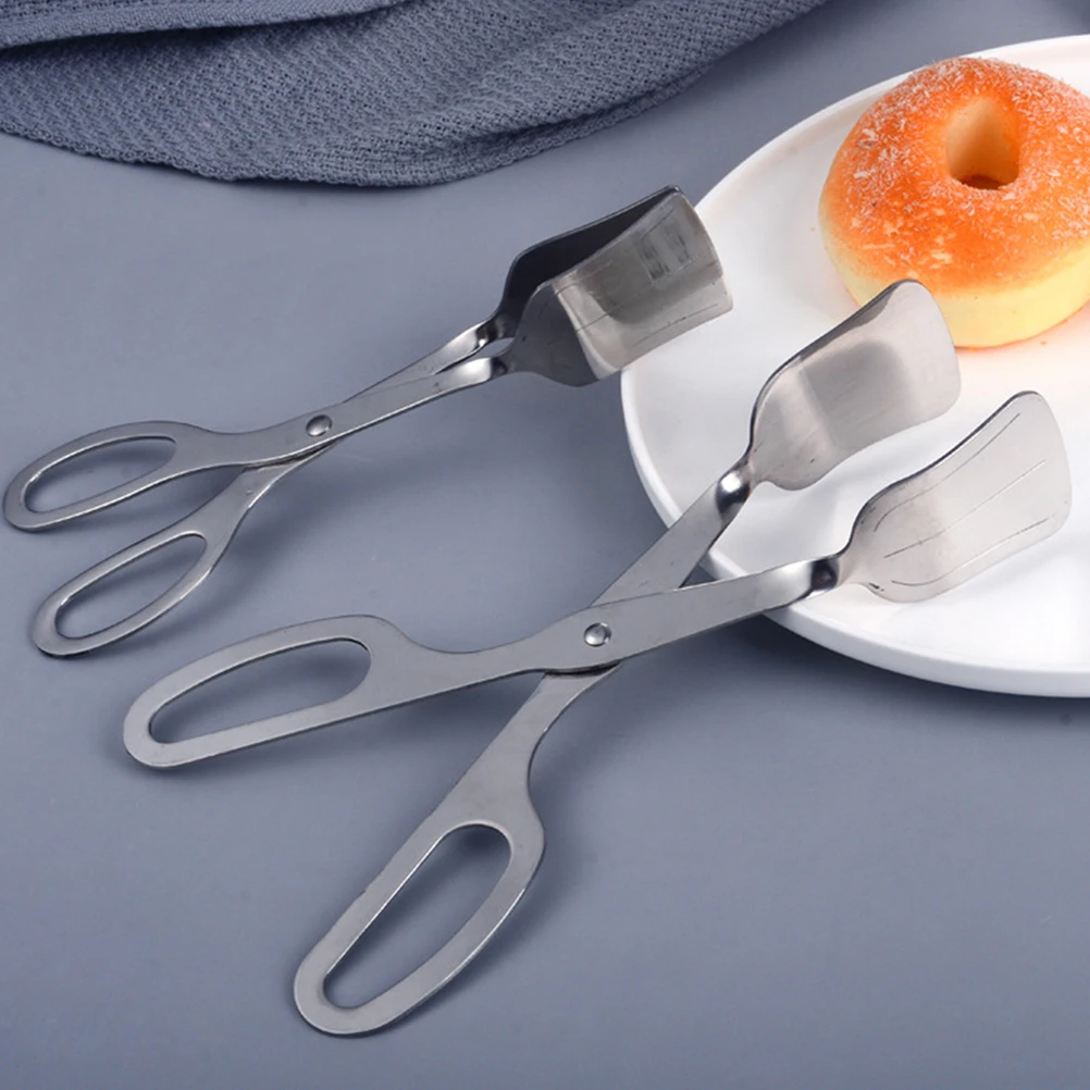 

1Pc Food Tong Stainless Steel Kitchen Clip for Buffet Grill Bread Cake Steak Cooking Supply