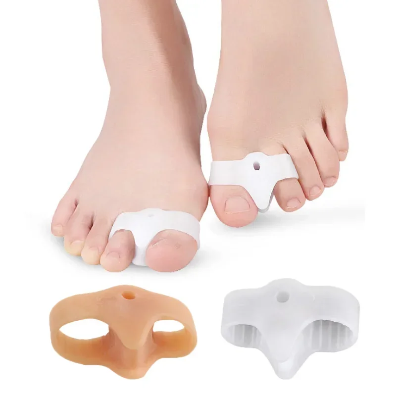 2pcs = 1pair 실리콘 발가락 스프레더 분리기 Bunion Hallux Valgus Corrector 엄지 손가락 교정기 풋 케어 도구