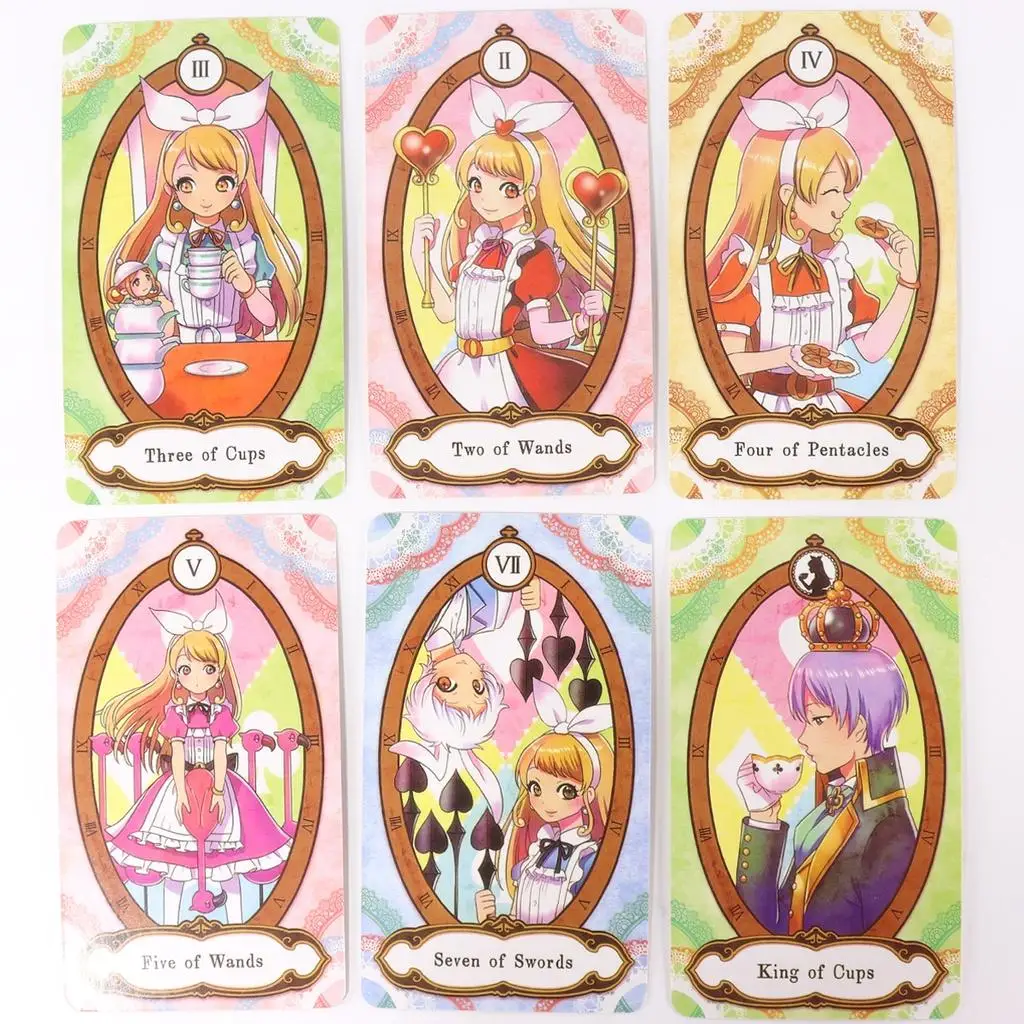 10.3*6cm Alice In Luna\'s Tarot Cards Deck 78 Pcs Cartoon Tarot Cards Japanese Anime Themed