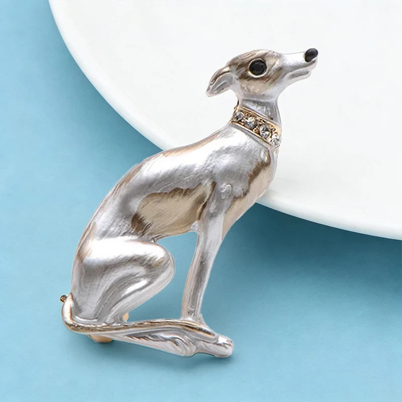 Banquet Enamel Dog Brooches Alloy High Quality Suits Sweater Hat Animal Brooch Pins Scarf Buckle