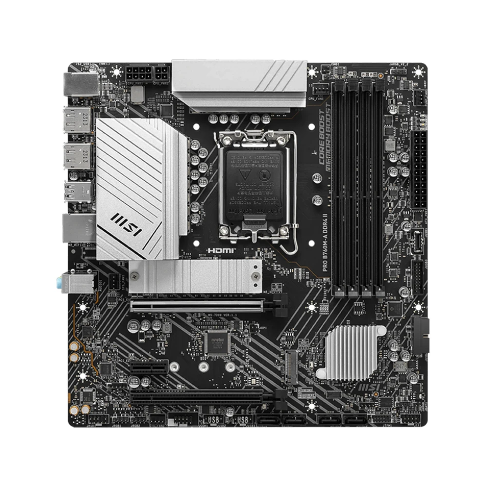 MSI PRO B760M-A DDR4 II Motherboard LGA1700 Support Intel 12th 13th 14th Processor i5-12400F 13600K CPU 2xM.2 2xHDMI PCIe4.0