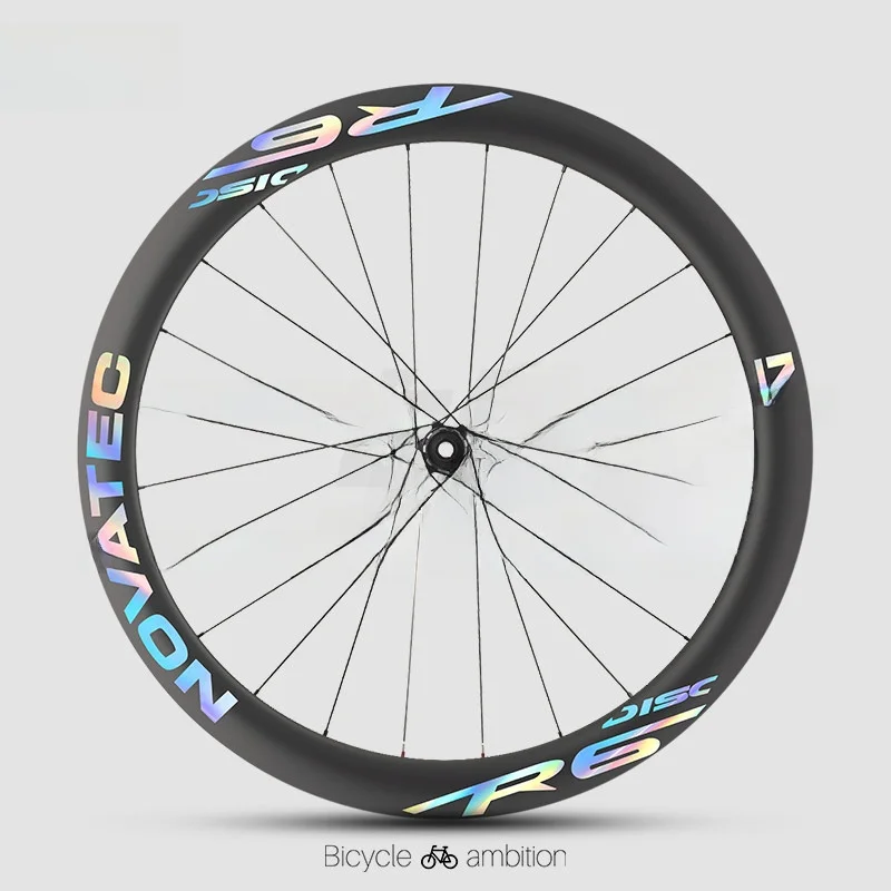Conjunto de Rodas Novatec R6 com Adesivo para Bicicleta de Estrada, Decalque de Mudança de Cor para Cubo de Roda, Filme Decor...