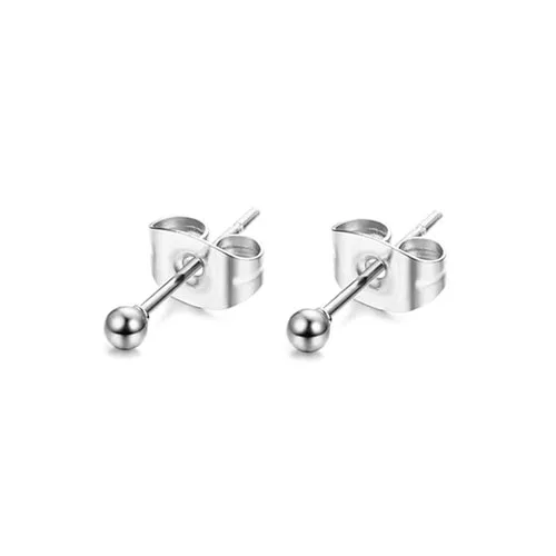 Women's Stainless Steel Stud Earrings, Gold/Silver