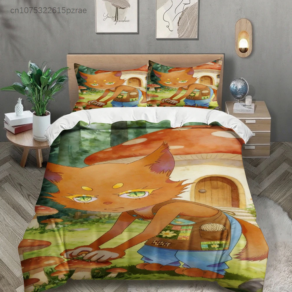 Cute Bedding Set Softville Cozy Town  Fern The Quilt Fox With Duvet Cover & Pillowcase For Children's Bedroom Decor