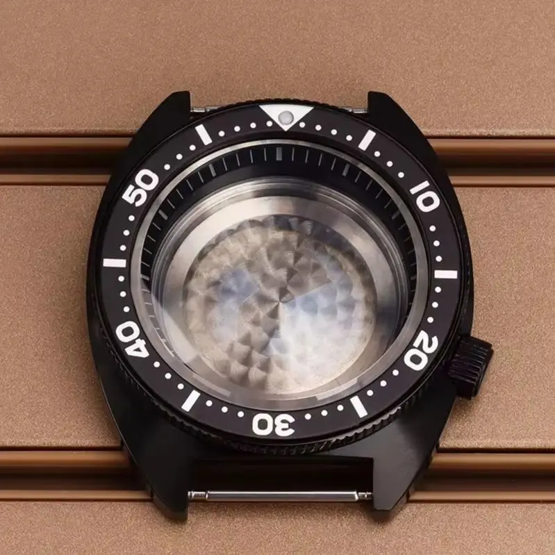 NH35 Waterproof Case 41MM Black Watch Cases Sapphire Glass For Mod Tuna Turtle Seiko NH35 NH36 NH38 Movements Repair Tools Parts