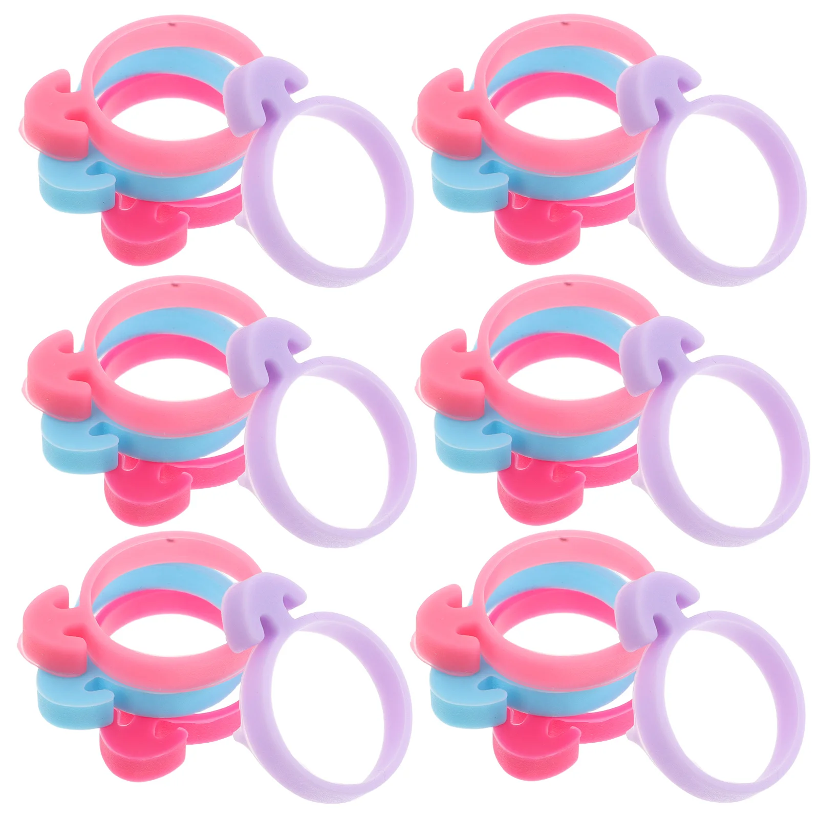 

40 Pcs Piping Bag Fixing Ring Cookie Clips for Pastry Silicone Ties Decoration Decorating Mouth / Gun Cookies Baking Silica Gel