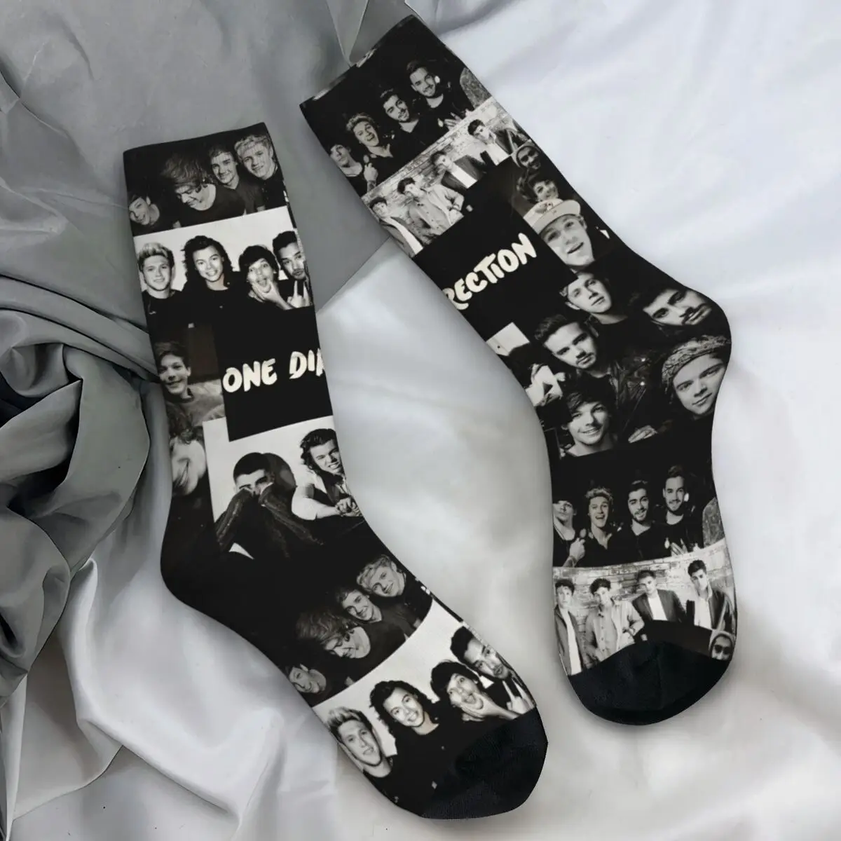 Ones Muziek en richtingen Sokken Vintage kousen Heren Zachte fietssokken Herfstontwerp Antislipsokken