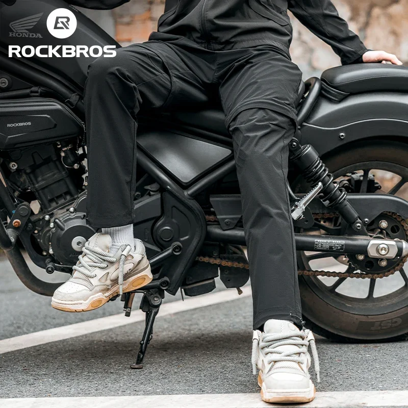 ROCKBROS Cycling Pants Light Comfortable Spring Summer Breathable Mtb Bicycle Pants High Elasticity Two In One Detachable Pants