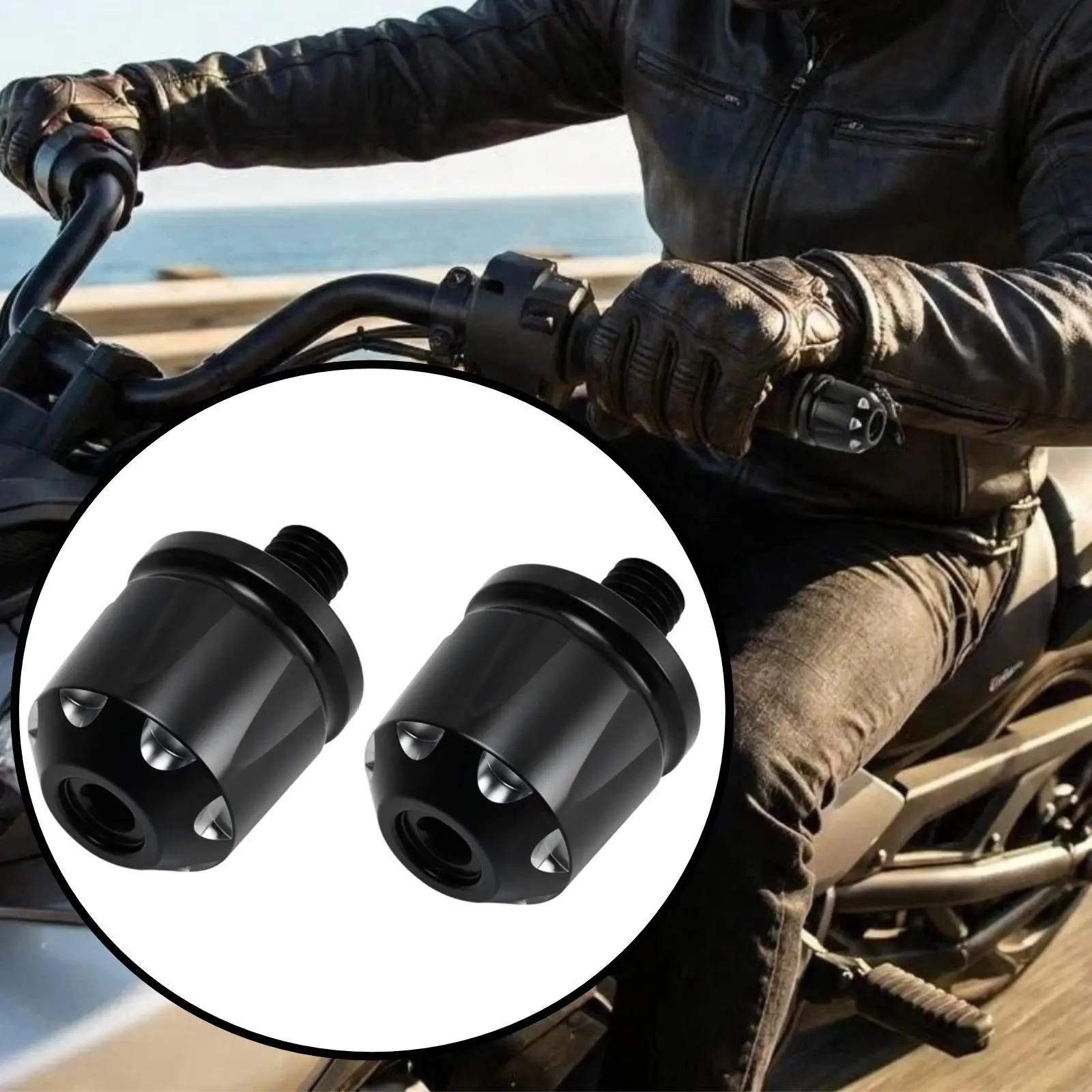 

2x Motorbike Bar End Plug Spare Part, Motorcycle Grips Plug for RT