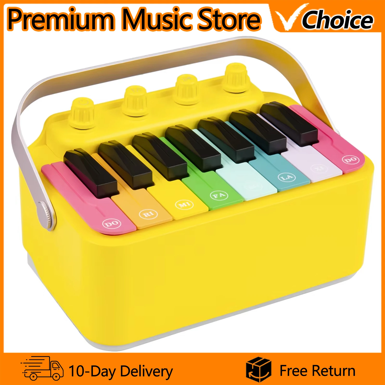 

KOKKO Electric Guitar Amp Speaker Portable Bluetooth Speakers With Electronic Drum Electronic Piano Function with Led Rgb Light