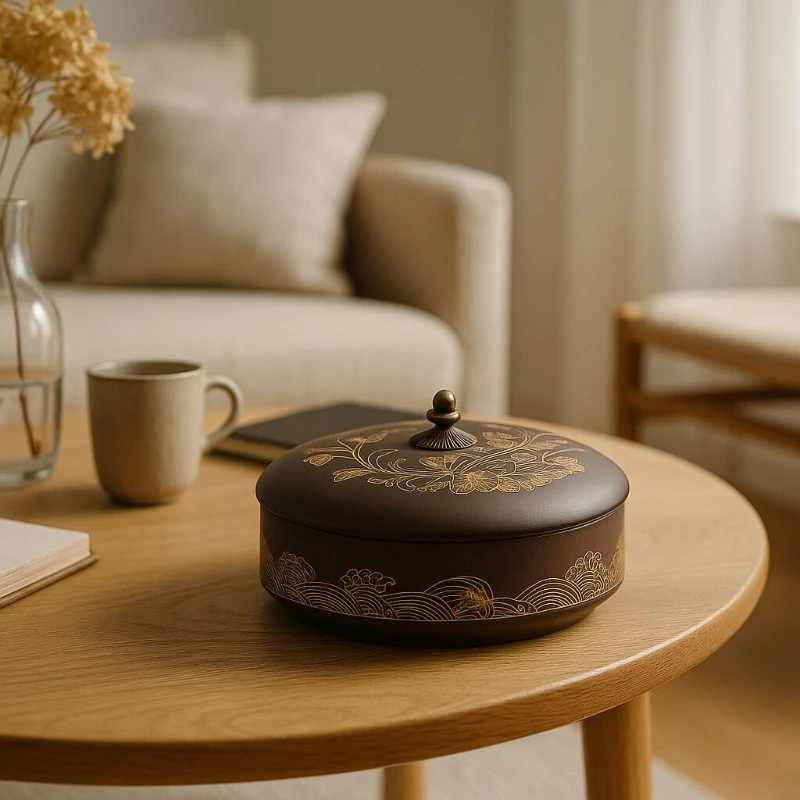 

Zisha Ceramic Pu'er Storage Box Cake Sealed Jar Leaf Storage Canister for Home Use