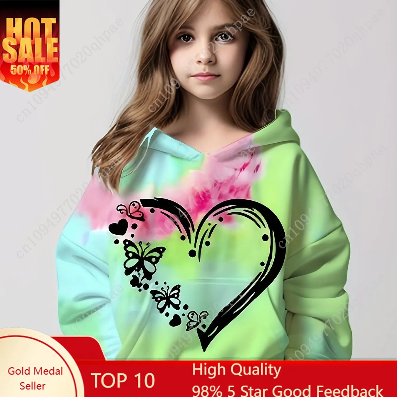 

Kids Clothes Girl Hoodies Long Sleeve Fashion 3D Print Kids Spring Fall Clothes Casual Kawaii Child Sweatshirt Girl Clothes Tops