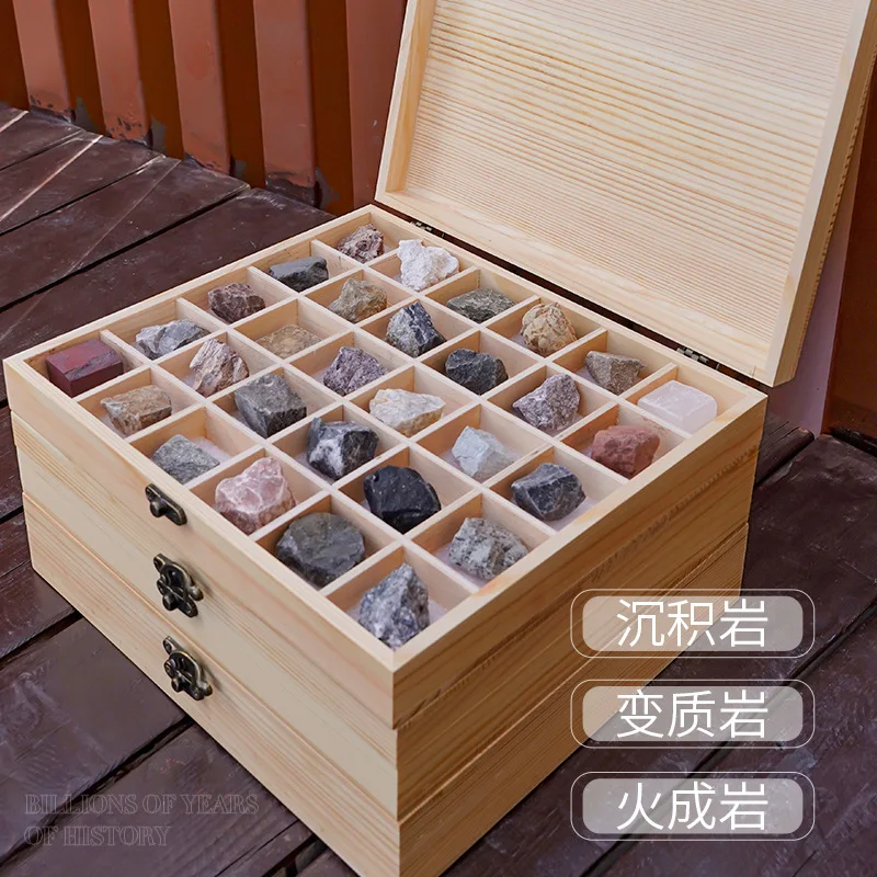 90 Kinds Of Natural Rock Specimens, Geological Minerals Stones And Geographical Specimens Gift Box  Exceptional Birthday Gift