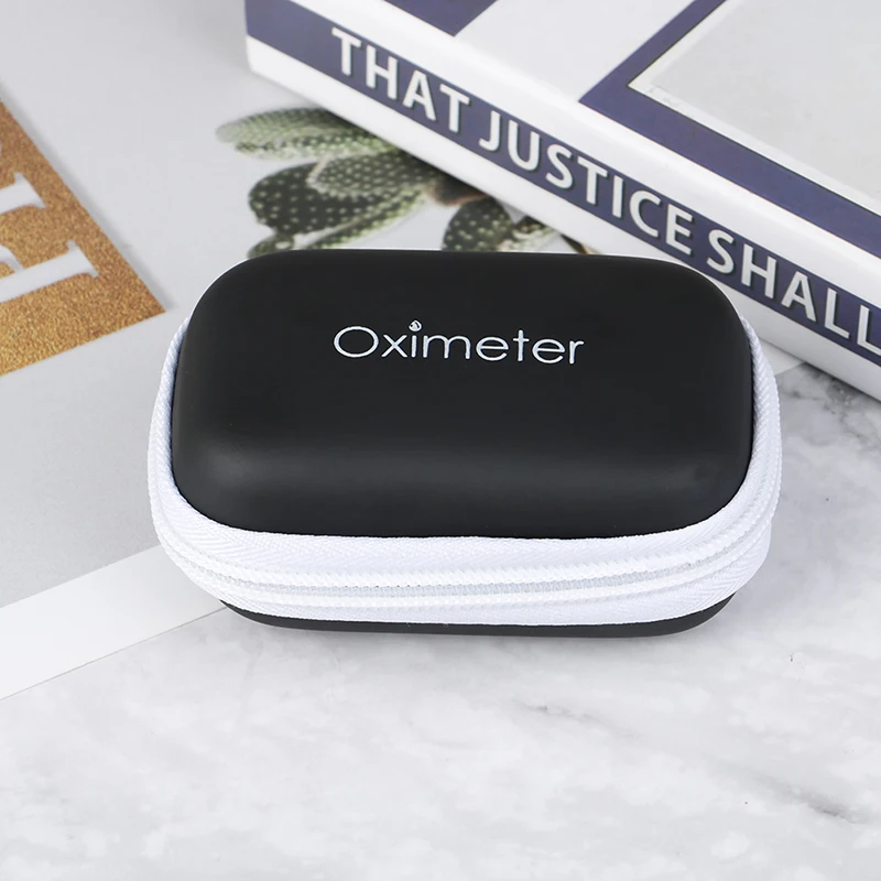Oxímetro Digital para dedo, Monitor de pulso, medidor de oxígeno, bolsa con cremallera