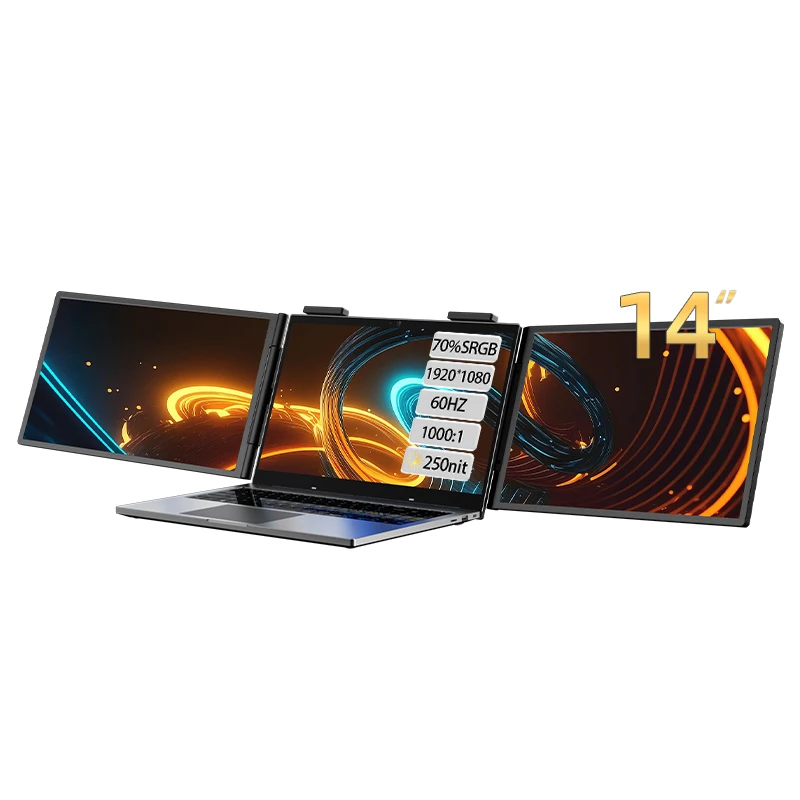 

Eimio 14'' Portable Gaming s Tri Screen Portable Triple Screen IPS Portable Portatil Para Laptop