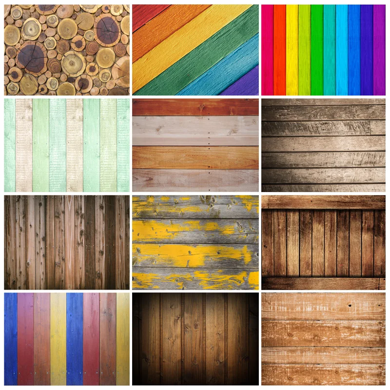 Vinyl Custom Photography Backdrop Wooden Board Texture Portrait Children Photo Studio Wood Floor Background Props 210323CMD-02