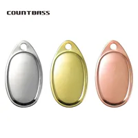 COUNTBASS 50 Uds tamaño 0-6 cuchillas giratorias francesas lisas de acero niquelado acabado en níquel, Señuelos de pesca DIY, aparejos artesanales