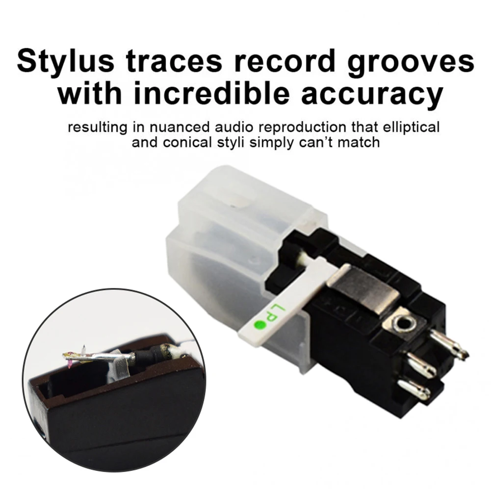 Phonograph Cartridge Ruby Needle Sapphire Stylus for LP 78 RPM Vinyl Record Player Piezoelectric Ceramic Pickup Replacement Part