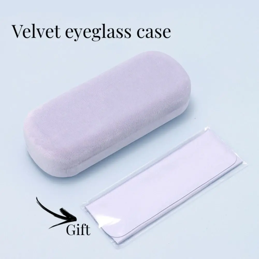 

Portable Glasses Box Velvet Glasses Case Candy Color Glasses Storage Box Hard Shell Eyeswear Box