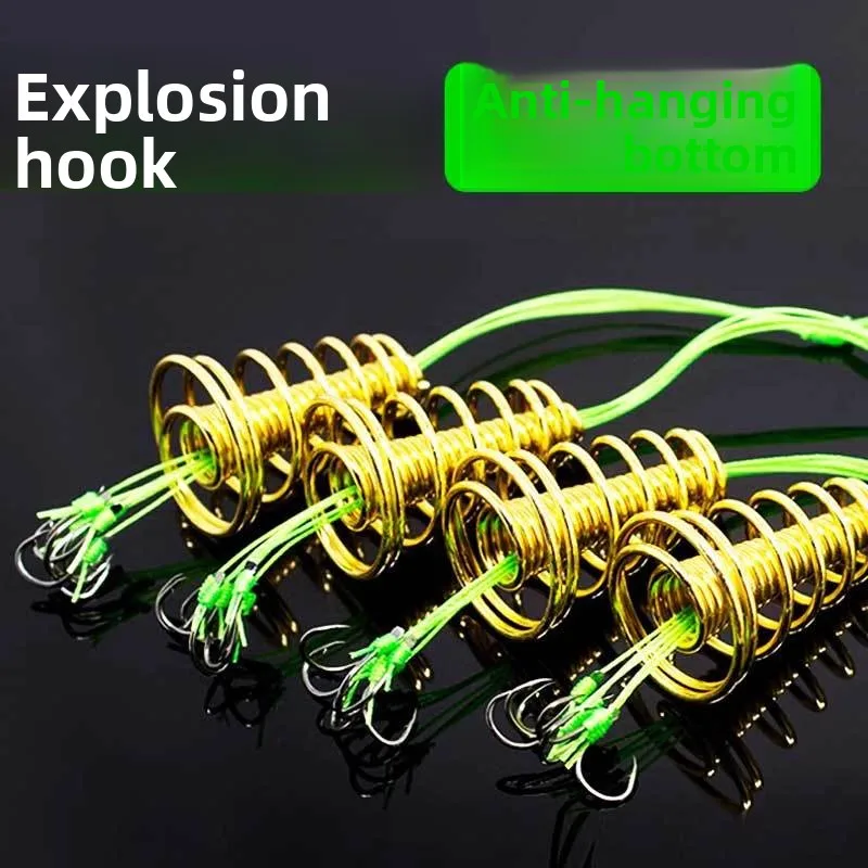 Iseini Anzuelos Anti-Enganche Explosión – Carpa Plateada y Cabezona
