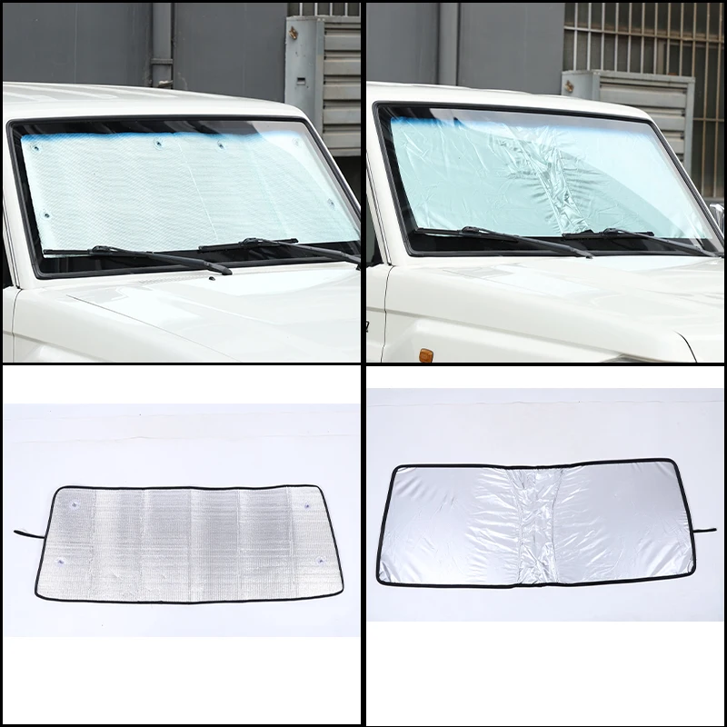 For 2007-2024 Toyota Land Cruiser 76 Series LC76 Front Windscreen Sun Shade Reflector Foil Bubble Insulation 1Pc