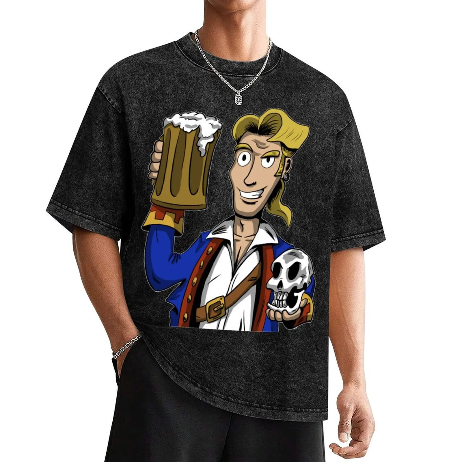 

Guybrush Threepwood T-Shirt T-Shirt Short sleeve tee cheap stuff Men's t-shirts