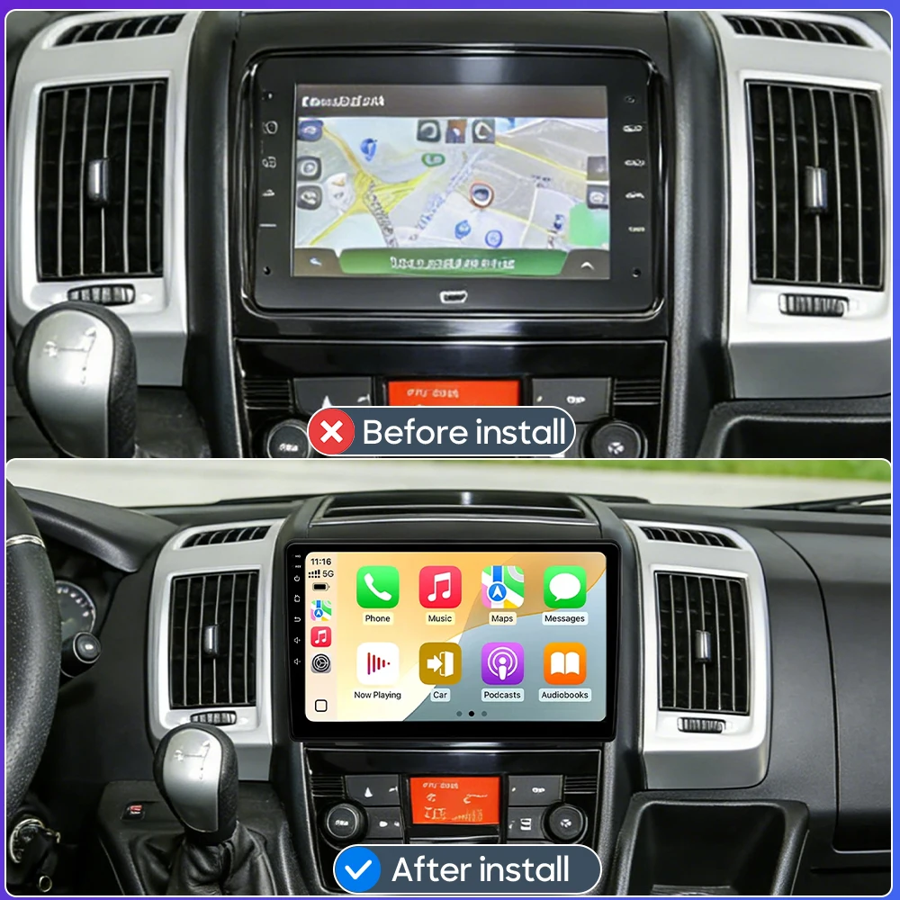 Android 16 For Peugeot Boxer Citroen Jumper Fiat Ducato 2006 - 2022 Car Radio Multimedia Player Carplay Auto Navigation GPS 2din