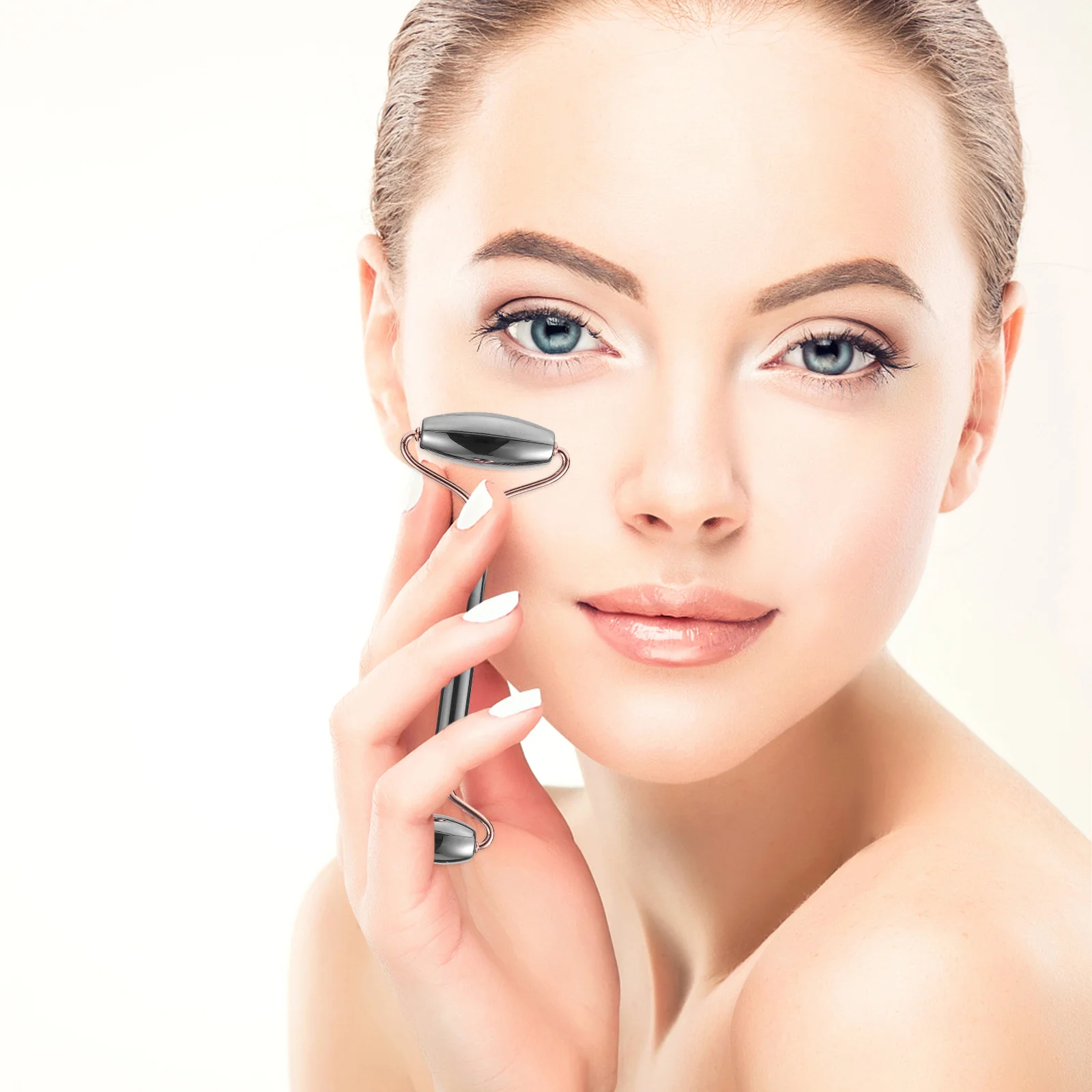 

Natural Stone Face Roller for Face Slimming Dual Head Facial Massage Roller Depuffing Wrinkle Reduction Skin Smoothing