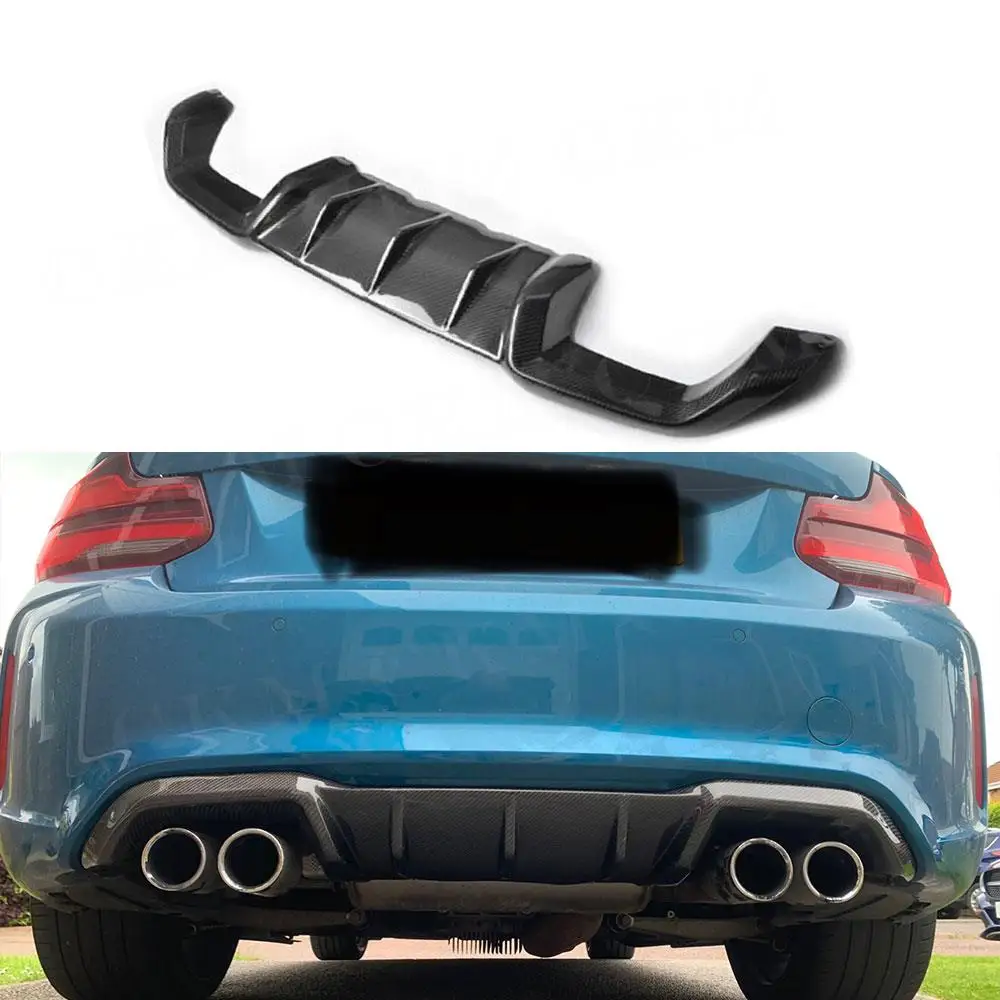 

for BMW 2 Series F87 M2 Base Coupe 2 Door 2016 2017 2018 2019 Car Racing Rear Bumper Lip Diffuser Accessories Carbon Fiber
