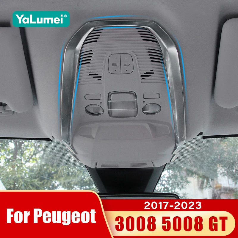

For Peugeot 3008 5008 GT 2017 2018 2019 2020 2021 2022 2023 3008GT Car Front Rear Reading Lamp Cover Decoration Accessories