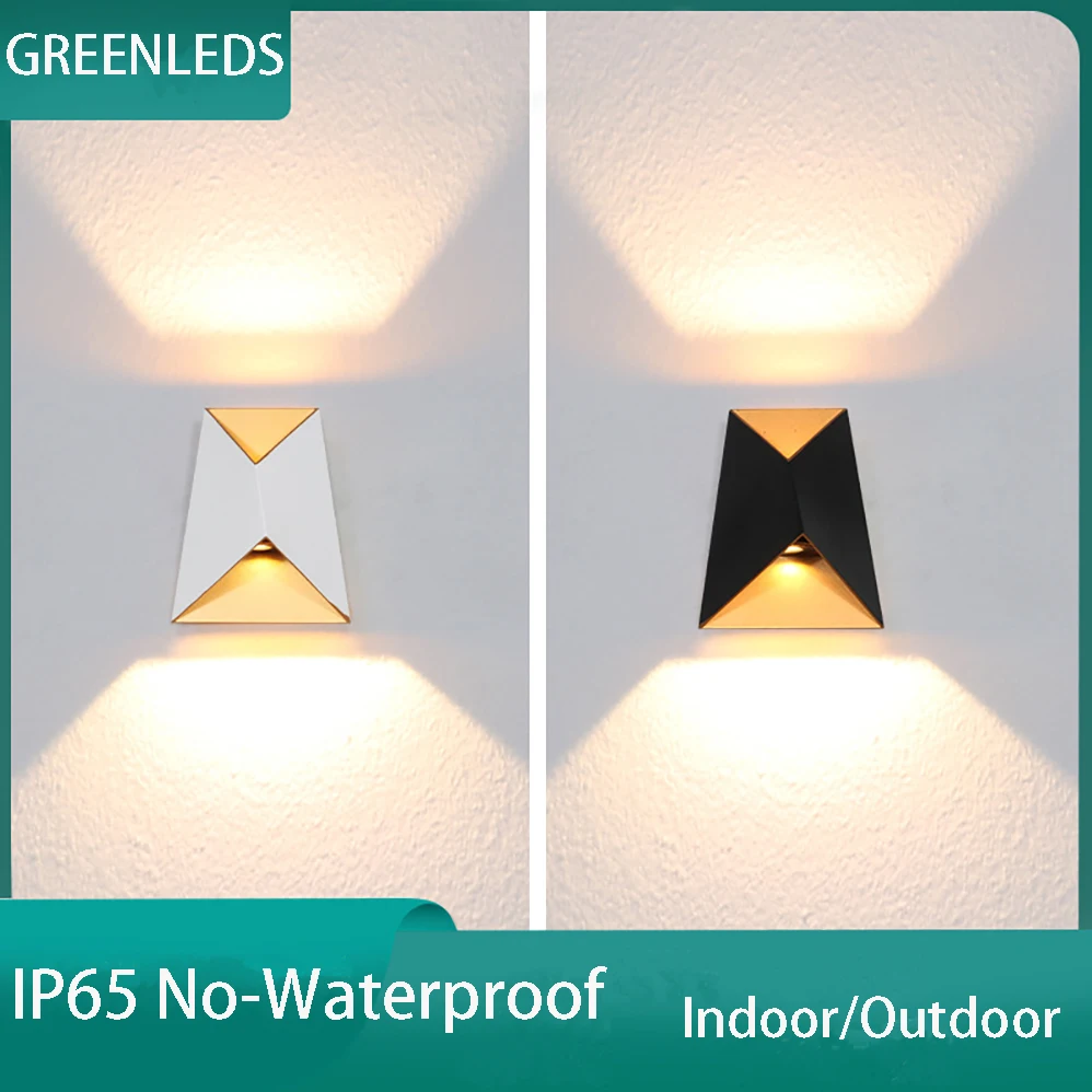 AC85-265V Led Wandlamp 10W Ip56 Waterdicht Outdoor/Indoor Zwart/Wit Goud Moderne Stijl Ledlampen Met 3 Jaar Garantie